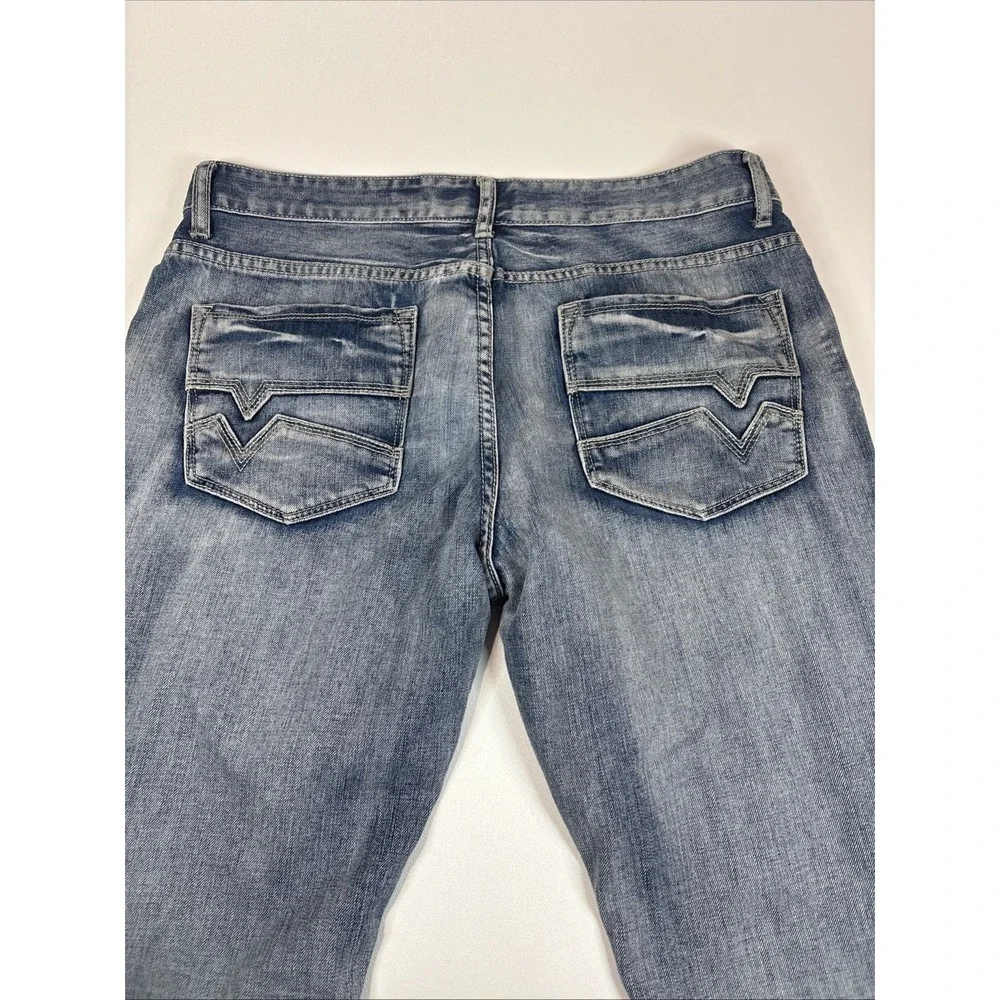 INC Jeans Men's 34x32 Denim Blue Berlin Slim Straight Leg Jean Preowned Good